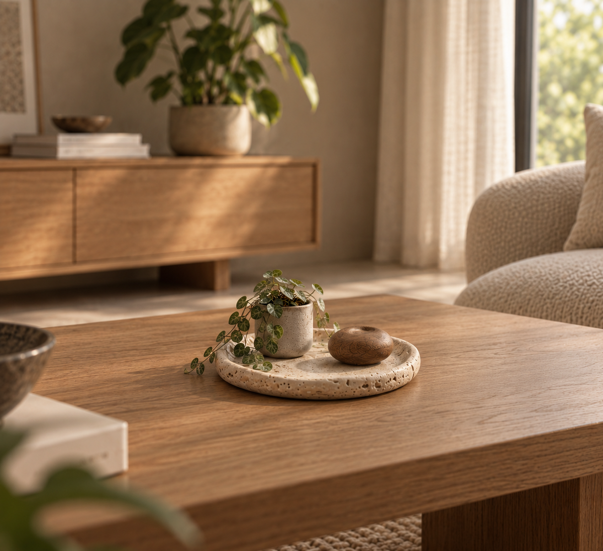 Plateau en Travertin Naturel — Nami